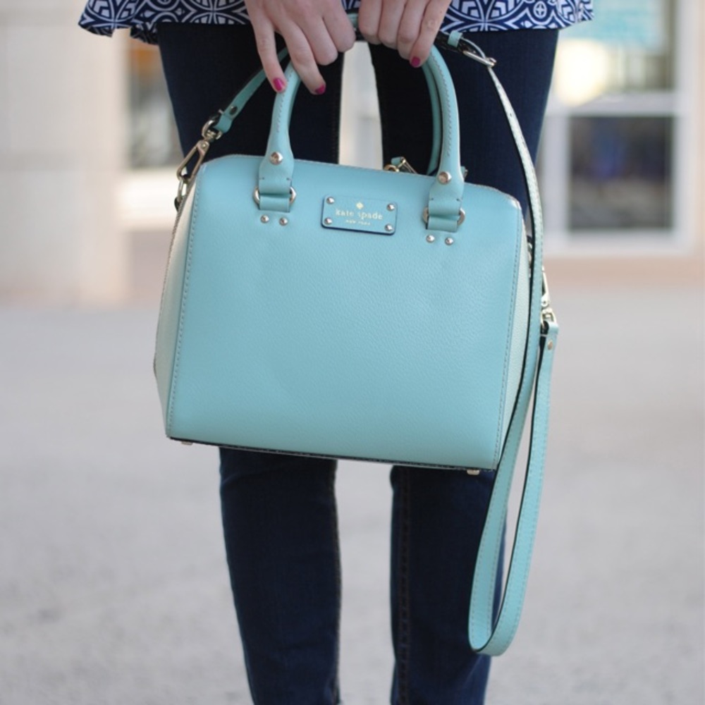Kate Spade Wellesley Alessa Mint Satchel and Wallet - Picture 3 of 8
